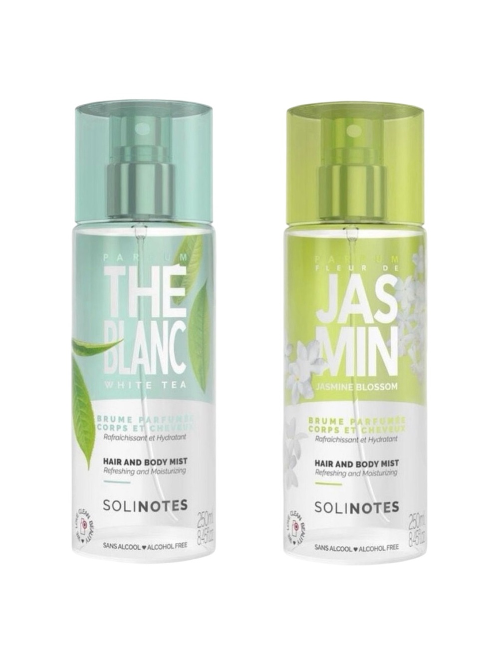 Solinotes Duo Hair & Body Mist - The Blanc & Jasmine Blossom - 8.45 fl oz x 2